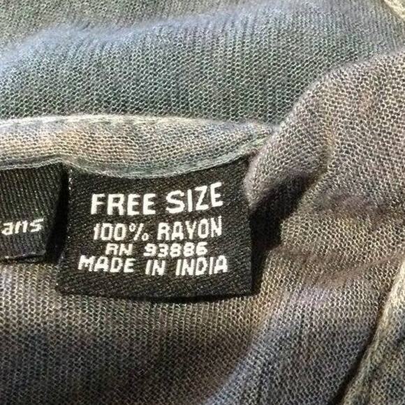 Zuriet Beaded Grey & White Tunic/Cover Up/Mini Dress Free Size - Picture 16 of 16